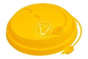 თავსახური, d-90, ყვითელი, მქრქალი, სარქველით და სასმელი ნახვრეტით