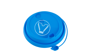 თავსახური, d-90, ცისფერი, მქრქალი, სარქველით და სასმელი ნახვრეტით