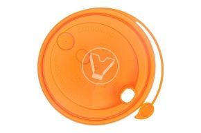 თავსახური, d-90, ნარინჯისფერი, სარქველით და სასმელი ნახვრეტით