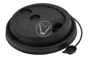 თავსახური, d-80, შავი, მქრქალი, სარქველით და სასმელი ნახვრეტით