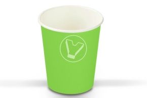 ჭიქა ქაღალდის, 350 მლ, სალათისფერი, ცხელი სასმელებისთვის