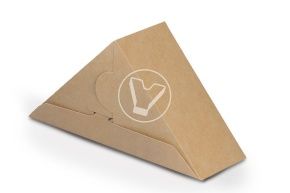 სენდვიჩების შეფუთვა Sandwich 60, 130*130*60 კრაფტი (DOECO)