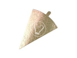 ოქროს ფუძეშრე, დამჭერით, 120*90 სამკუთხედი, 0.8 მმ