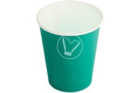 ჭიქა ქაღალდის, 350 მლ, ფირუზისფერი, ცხელი სასმელებისთვის