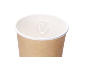 ჭიქა ქაღალდის, 350 მლ, კრაფტი, ცხელი სასმელებისთვის