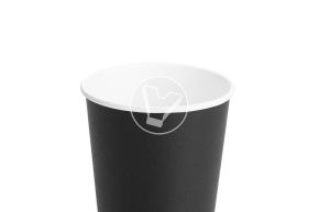 შავი ორშრიანი ჭიქა ცხელი სასმელებისთვის 250 მლ (VERDE VITA) 