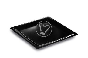 თეფში კვადრატული, ბრტყელი 210 მმ. შავი