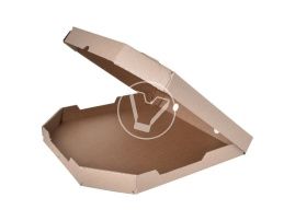 პიცის ყუთი, 350*350*40 მმ, გოფრირებული, კრაფტი