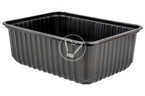 კონტეინერი შავი 1000 მლ. 179x132x61.9 მმ (Cyclyc)