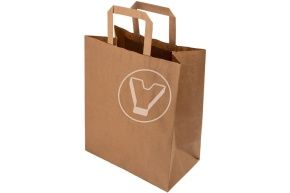 კრაფტის პარკი ბრტყელი სახელურებით 240*140*280, 70 გ/მ (მ)