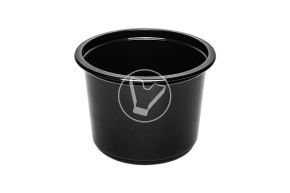 სუპის კონტეინერი K115, 500 მლ, შავი (სტიროპლასტი)