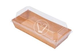 სენდვიჩის ქაღალდის კონტეინერი, სახურავით Verde Vita