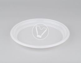 თეფში 2-განყოფილებიანი, d-205, თეთრი (PS, სტიროპლასტი)