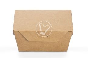 ლანჩი-ბოქსი CraftBox მუყაო, 400 მლ, 95/115*95/115*50 მმ, კრაფტი, თავსახურით