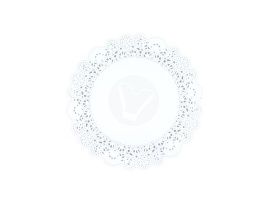 20 სმ, თეთრი წრე, DECO, ხელსახოცი აჟურული კიდით, 250 ც./შეფუთვა.