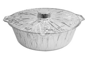 ალუმინის ფორმა "ქვაბი" თავსახურით, 390*290*115 მმ, 7100 მლ.