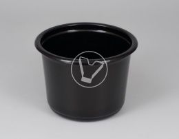 სუპის კონტეინერი K115, 500 მლ, შავი (სტიროპლასტი)