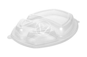 ლანჩ-ბოქსის თავსახური СпК-257, 3-განყოფილებიანი, გამჭვირვალე