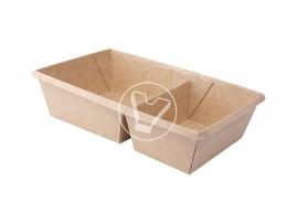 სალათის თასი "OneClick", 800 მლ, 2-განყოფილებიანი, კრაფტი