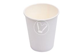 ჭიქა ქაღალდის, 250 მლ, თეთრი (ლპ), ცხელი სასმელებისთვის