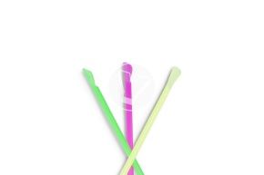 საწრუპი მილი ფერადი, კოვზით, 6*240 მმ.