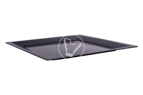 თეფში კვადრატული, ბრტყელი 210 მმ. შავი