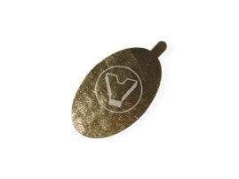 ოვალური დასაფენი, 60*95 მმ, 0.8 მმ, ოქროსფერი, დამჭერით