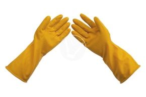 რეზინის ხელთათმანები, 100 გ, ზომა M, ყვითელი