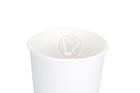 ქაღალდისჭიქა, 400 მლ, d-90, თეთრი, ცხელი სასმელებისთვის (ლიგა პაკი)