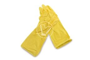 რეზინის ხელთათმანები, 50 გ, ზომა M, ყვითელი