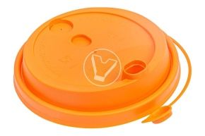 თავსახური, d-90, ნარინჯისფერი, სარქველით და სასმელი ნახვრეტით