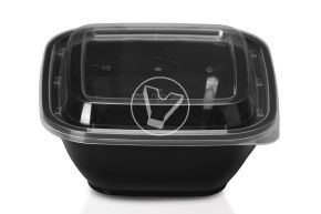 კონტეინერი SpK-126 (12x12) ძირი, 350 მლ, შავი