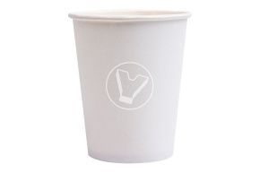 ჭიქა ქაღალდის, 250 მლ, თეთრი (ლპ), ცხელი სასმელებისთვის