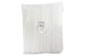 საწრუპი მილი სწორი, გამჭვირვალე, ინდ. შეფუთვაში d - 8 მმ, - 23 სმ