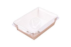 სალათის თასი გამჭვირვალე თავსახურით 400მლ GEOBOX 128/145*78/95/*45მმ