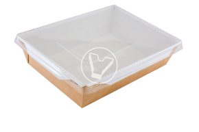 სალათის თასი "Eco OpSalad", 1000 მლ, 200/220*140/160*55 მმ, კრაფტი, თავსახურით