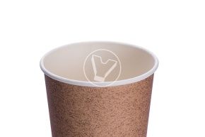 ჭიქა 400 მლ. ქაღალდის, ცხელი სასმელებისთვის, კრაფტი (ლიგა-პაკი)