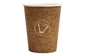 ჭიქა ქაღალდის, 250 მლ, კრაფტი, ცხელი სასმელებისთვის