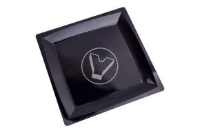 თეფში კვადრატული, ბრტყელი 210 მმ. შავი