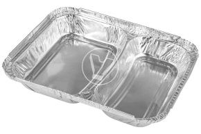 ალუმინის კონტეინერი 2 განყოფილებიანი Lamina C2, 225*170*42