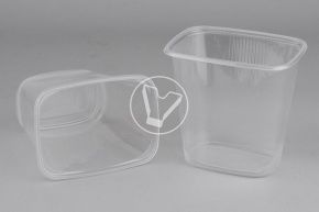 კონტეინერი 500 მლ. 108x82x102.8 მმ, გამჭვირვალე