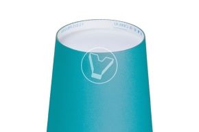 ჭიქა ქაღალდის, 400 მლ, ფირუზისფერი, ცხელი სასმელებისთვის (ლიგა პაკი)