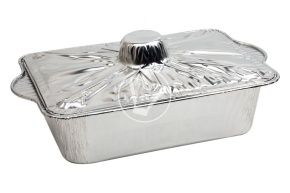 ალუმინის ფორმა "ქვაბი" თავსახურით SP-300, 300*190*70 მმ., 3800 მლ.