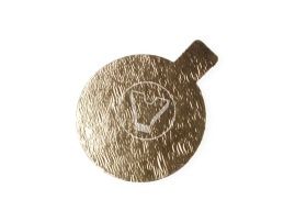 მრგვალი დასაფენი, d-80 მმ, 0.8 მმ, ოქროსფერი, დამჭერით