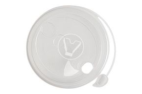 თავსახური სასმელი ნახვრეტით, 80 მმ, გამჭვირვალე