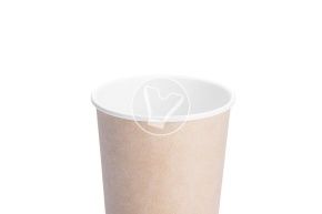 კრემისფერი ორშრიანი ჭიქა ცხელი სასმელებისთვის 250 მლ (VERDE VITA) 