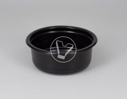 სუპის კონტეინერი K115, 250 მლ, შავი (სტიროპლასტი)