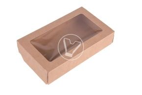 Lunch-box, self-assembling, 1000 ml, 198*120*40, kraft