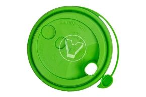 თავსახური d-80 საქრქველით, სალათისფერი მქრთალი სასმელი ნახვრეტით, PP სიახლე