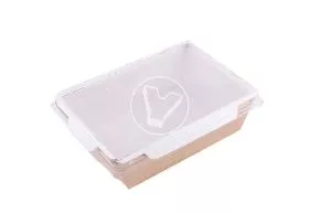 Салатник Eco OpSalad с крышкой, 400 мл, GEOBOX, 145*95*45 мм, крафт